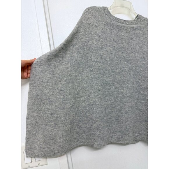 Worth New York NY Gray Wool Cape Back Sweater Knit Top Capelet Shrug XS - Picture 13 of 16